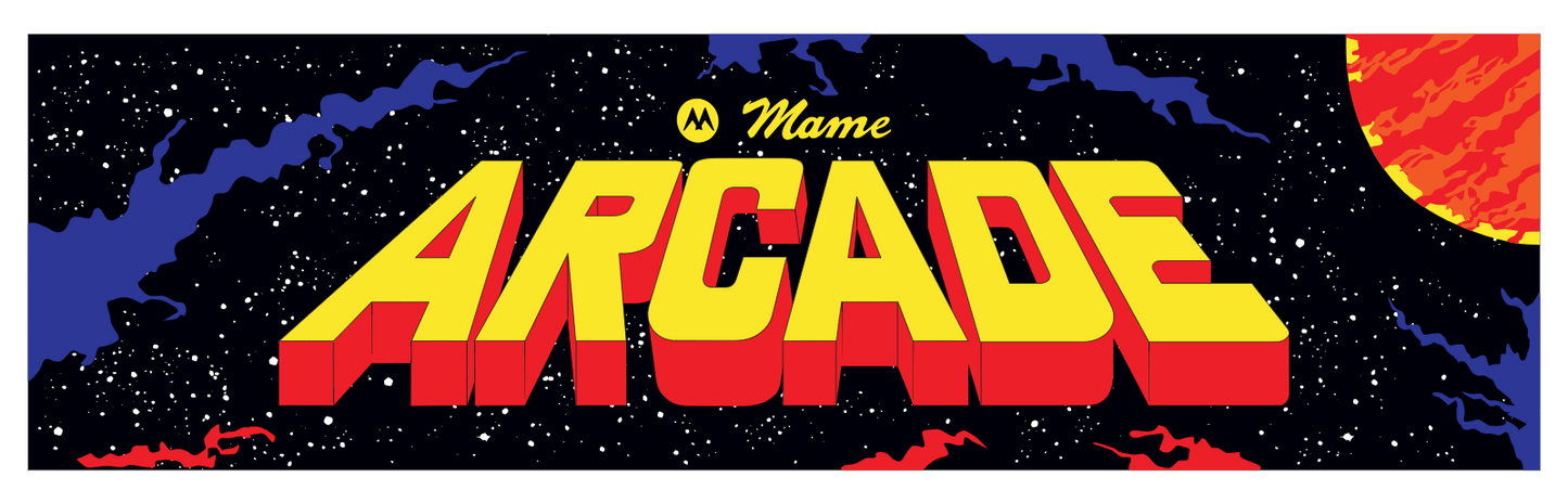 MAME Multicade Arcade Marquee 26”x8” Or Custom Size High Quality Translite