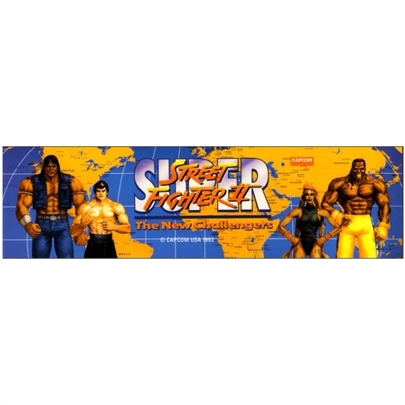 Super Street Fighter 2 Arcade Marquee Premium Backlit Translite Free Ship