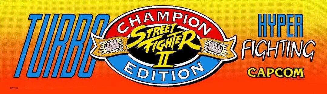 SF2 CE Turbo Hyper Fighting Arcade Marquee High Quality Translite Backlit