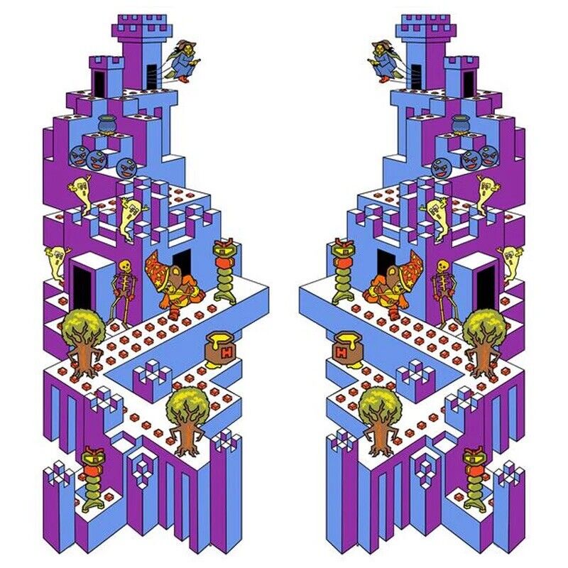 Crystal Castles Arcade Side Art 2 Piece Set Laminated High Quality