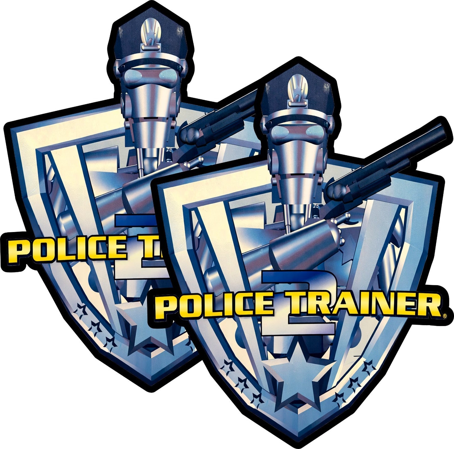 Police Trainer 2 Arcade Side Art 2 Piece Set Laminated High Quality