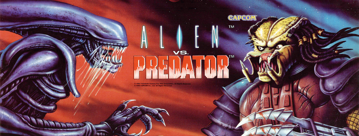 Alien Versus Predator Arcade Marquee 8 1/4 x 23 5/8 Translite