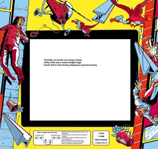 Crazy Climber Arcade Monitor Bezel Artwork Sticker Decal