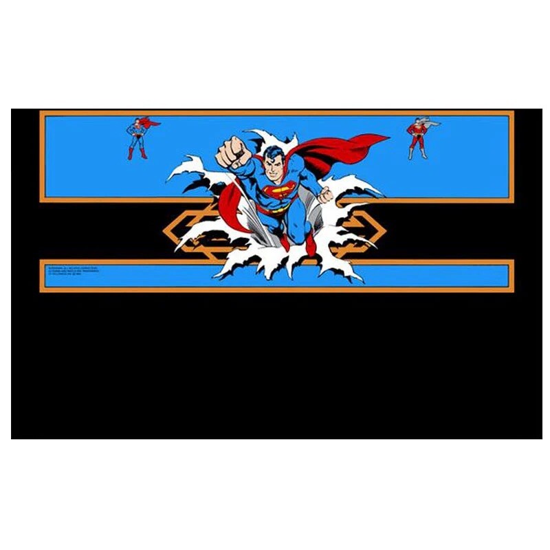 Superman Arcade Control Panel Overlay CPO Textured Polycarbonate Laminate