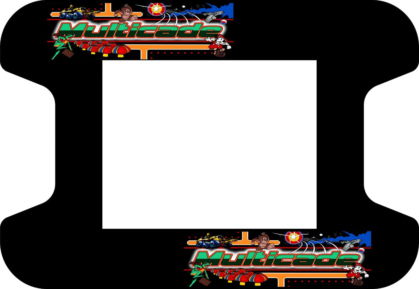 Multicade Arcade Cocktail Underlay Artwork Sticker Decal