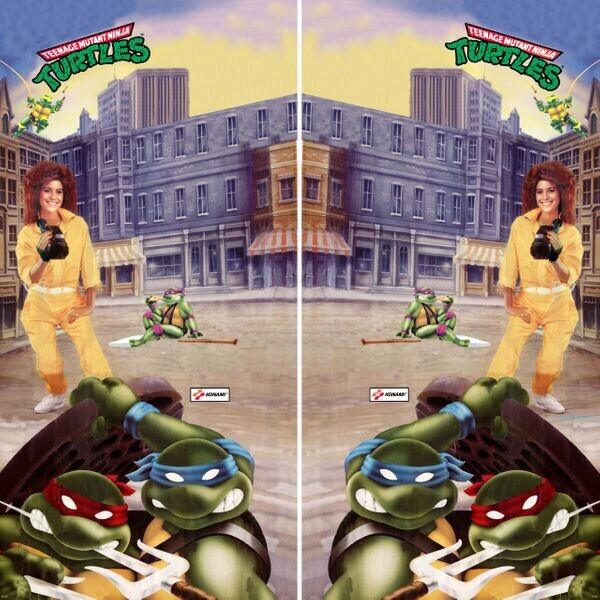 TMNT Arcade Side art decal set Of 2 Laminated High Quality Turtles Arcade Game