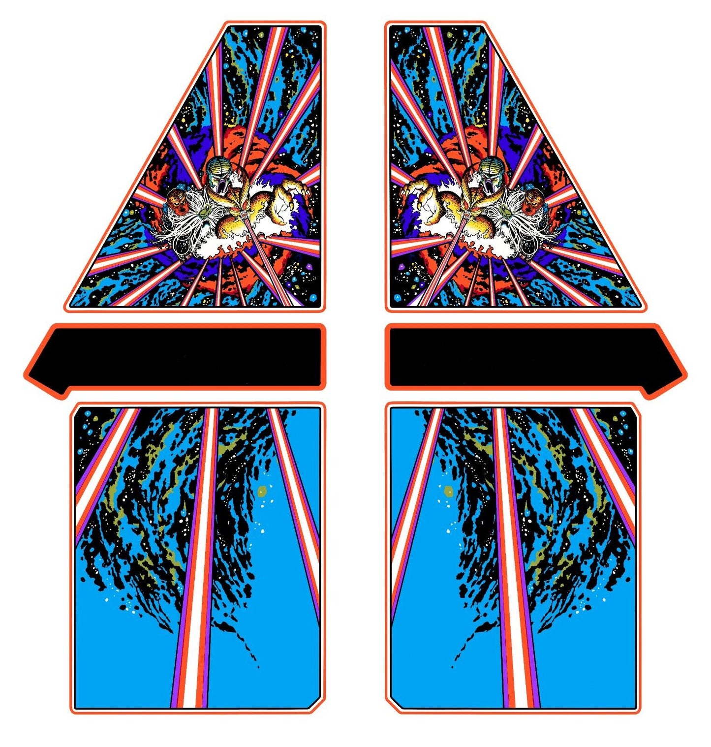 Tempest Arcade Side Art Decal set 2 Piece Satin Laminated High Quality Artwork
