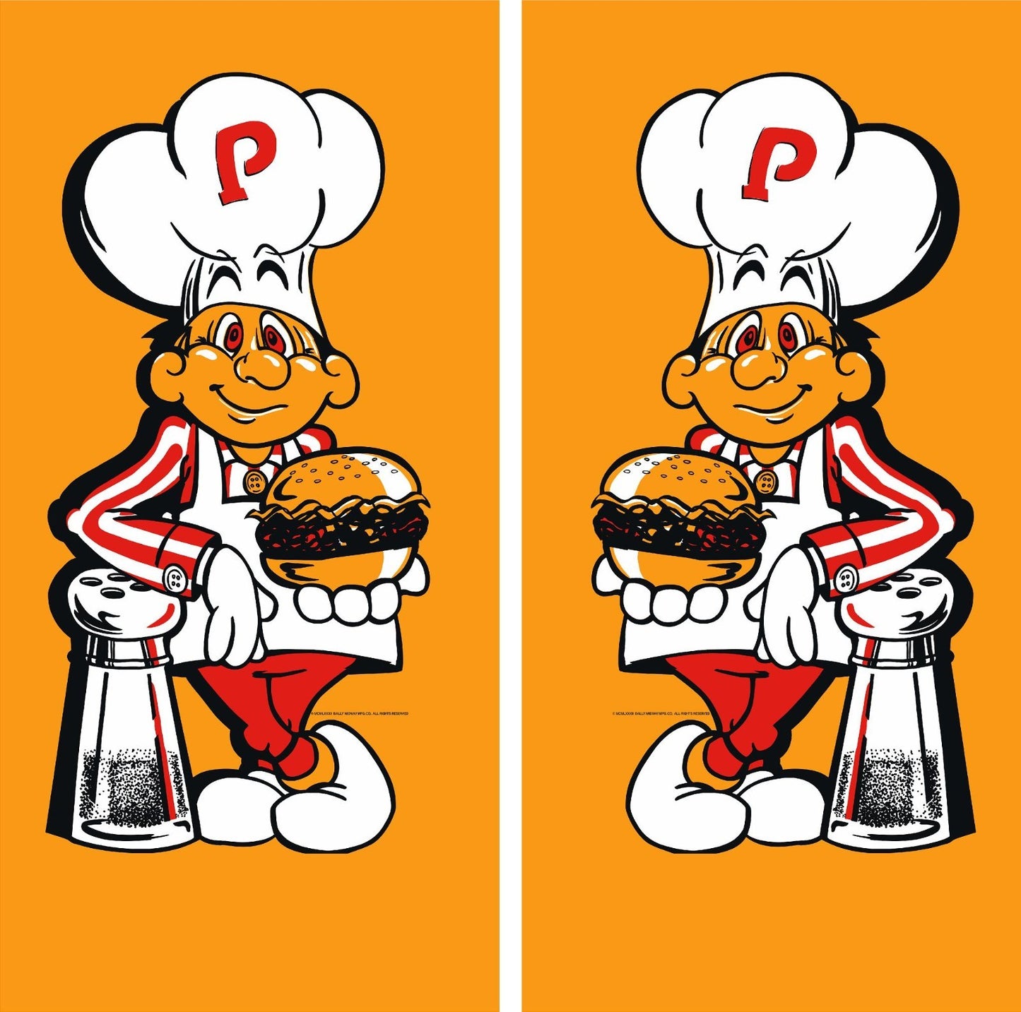 Burgertime Arcade Side Art 2pc set Air Release Laminated Graphics
