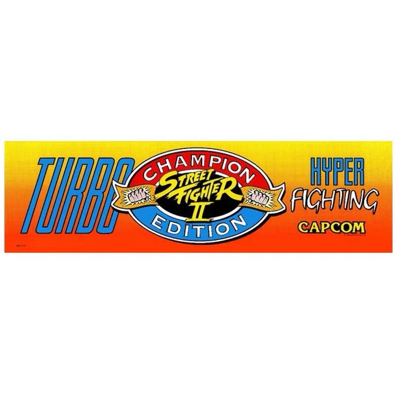 Street Fighter 2 Champion Edition Turbo Arcade Marquee Translite