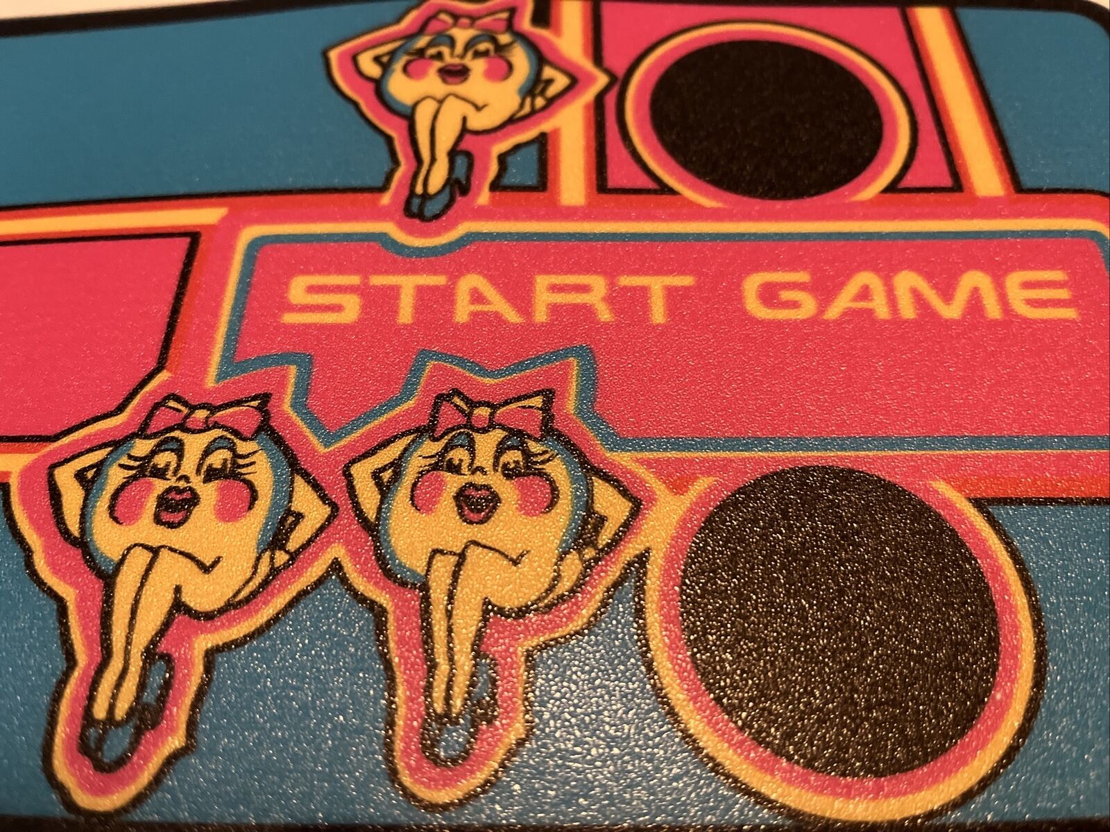 1981 MS PAC MAN CPO Arcade Control Panel Overlay Upright Game