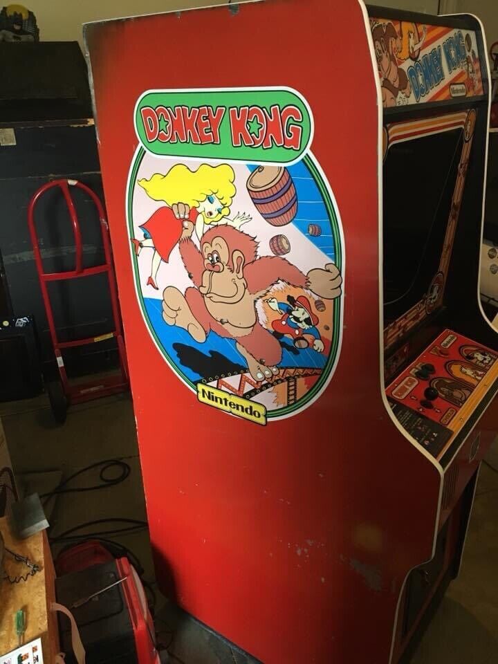 Donkey Kong Arcade Side Art 2Pc set Nintendo Premium Vinyl See Pics!!
