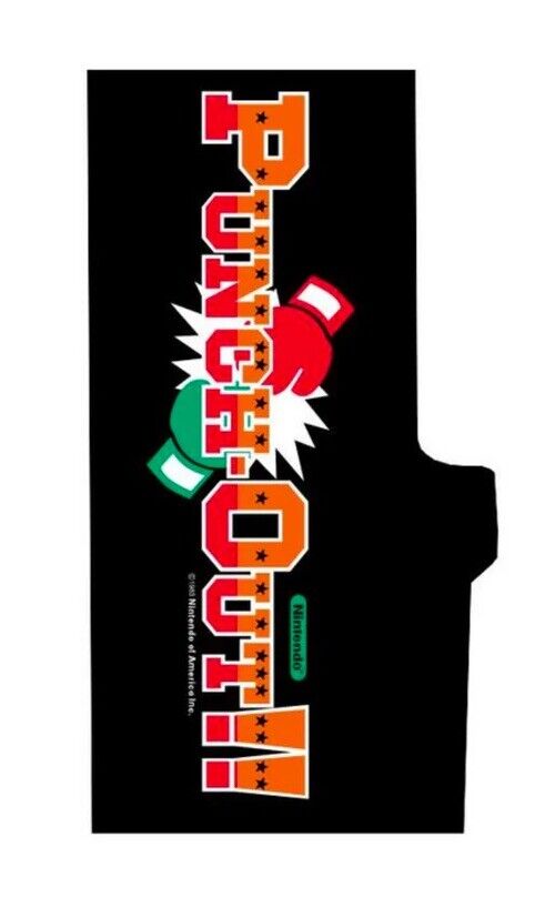 Extra Large Punch Out Arcade Side Art 2 Piece Set Laminated High Quality