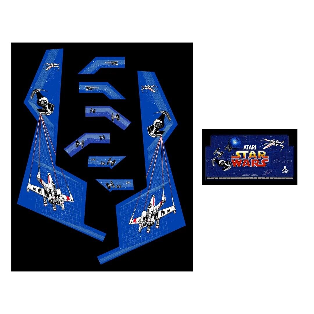 Star Wars Cockpit Arcade Side Art 11 Piece Set Laminated High Quality