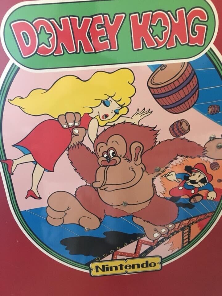 Donkey Kong Arcade Side Art 2Pc set Nintendo Premium Vinyl See Pics!!