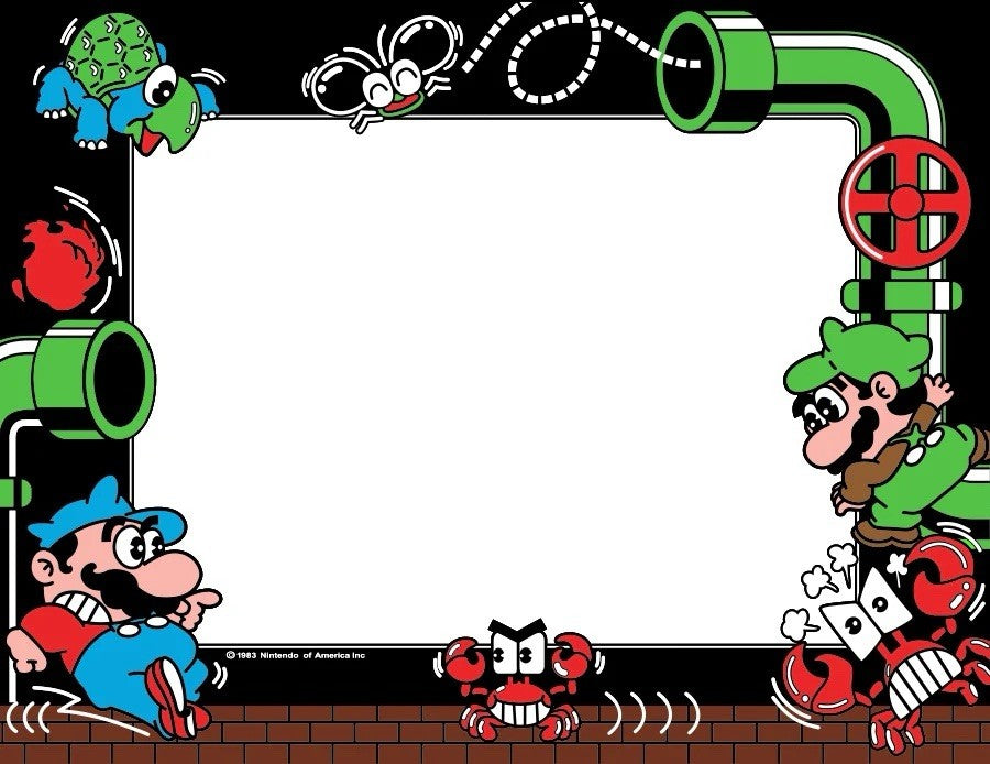 Mario Bros Arcade Wide Monitor Bezel Artwork Sticker Decal