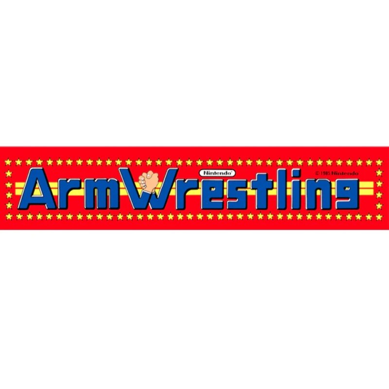 Arm Wrestling Arcade Cabinet Marquee High Quality Translite