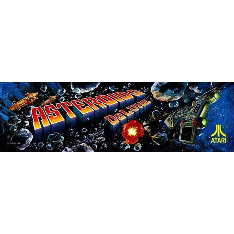 Asteroids Deluxe Arcade Marquee Premium Backlit Translite Free Ship