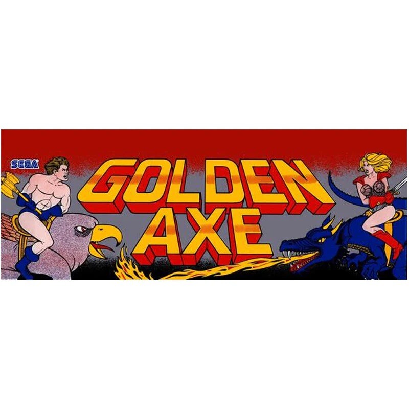 Golden Axe Arcade Marquee High Quality Translite