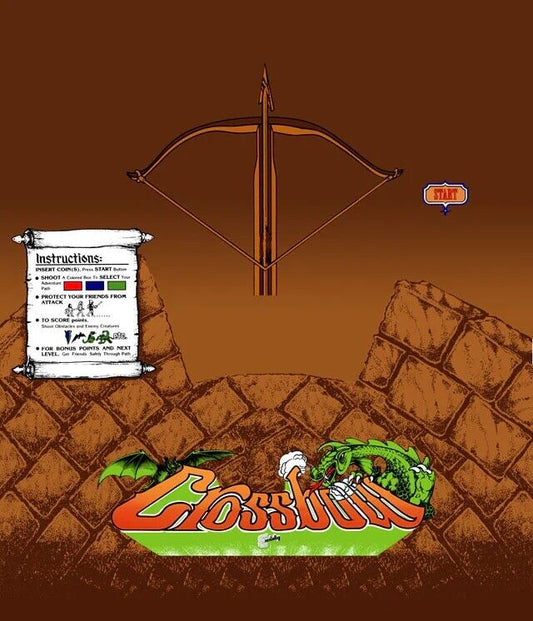 Crossbow Arcade Control Panel Overlay CPO Textured Polycarbonate