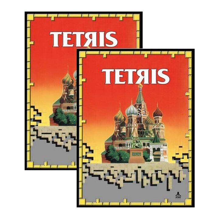 Tetris Arcade Side Art decal 2pc set Laminated Contour Cut High Quality