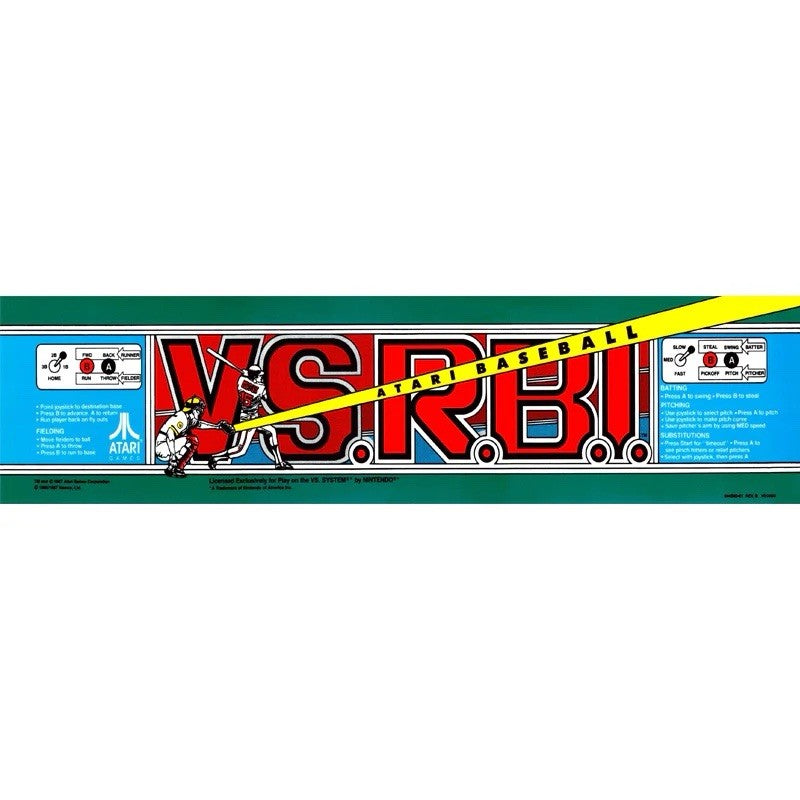 VS RBI Baseball Arcade Marquee Translite