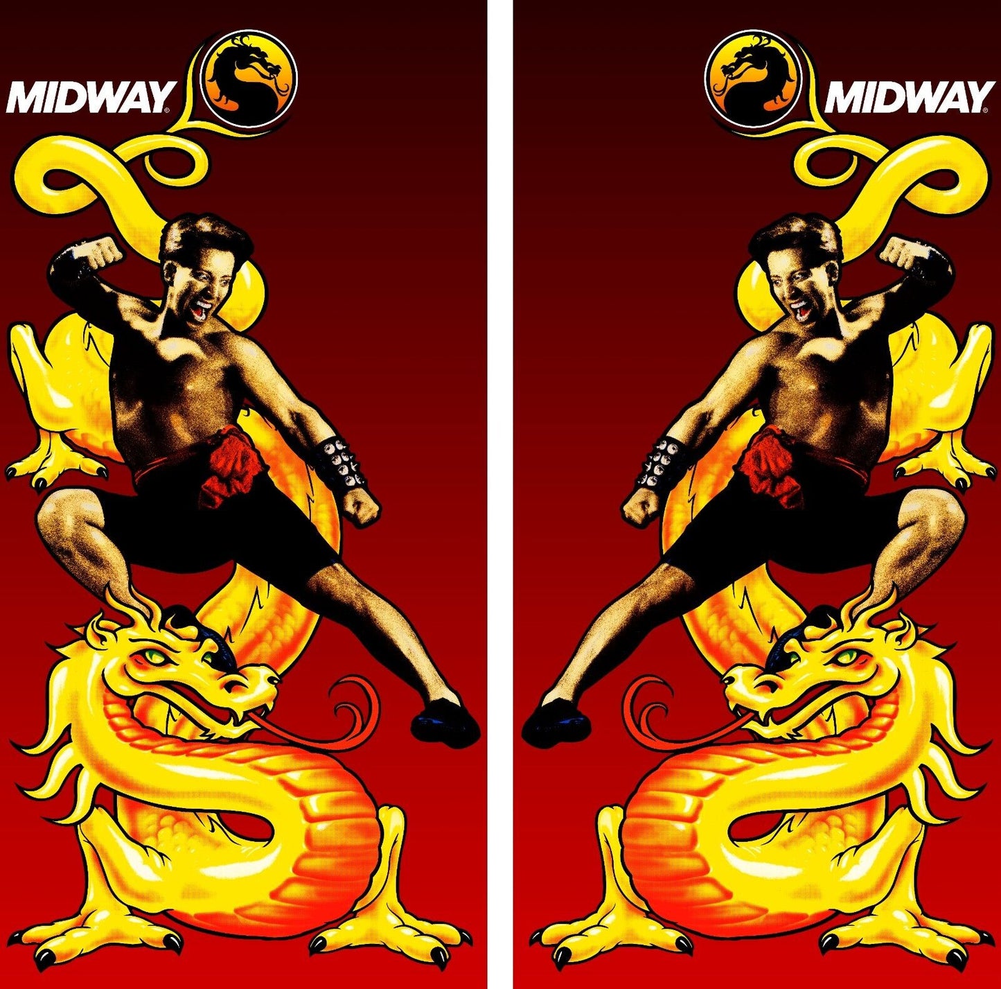 Mortal Kombat Arcade Side Art Artwork MK CPO Midway Laminated Satin Finish