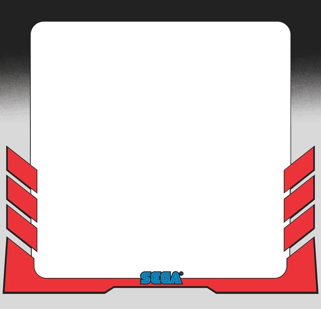 Outrun Mini Cabaret Arcade Monitor Bezel Artwork Sticker Decal