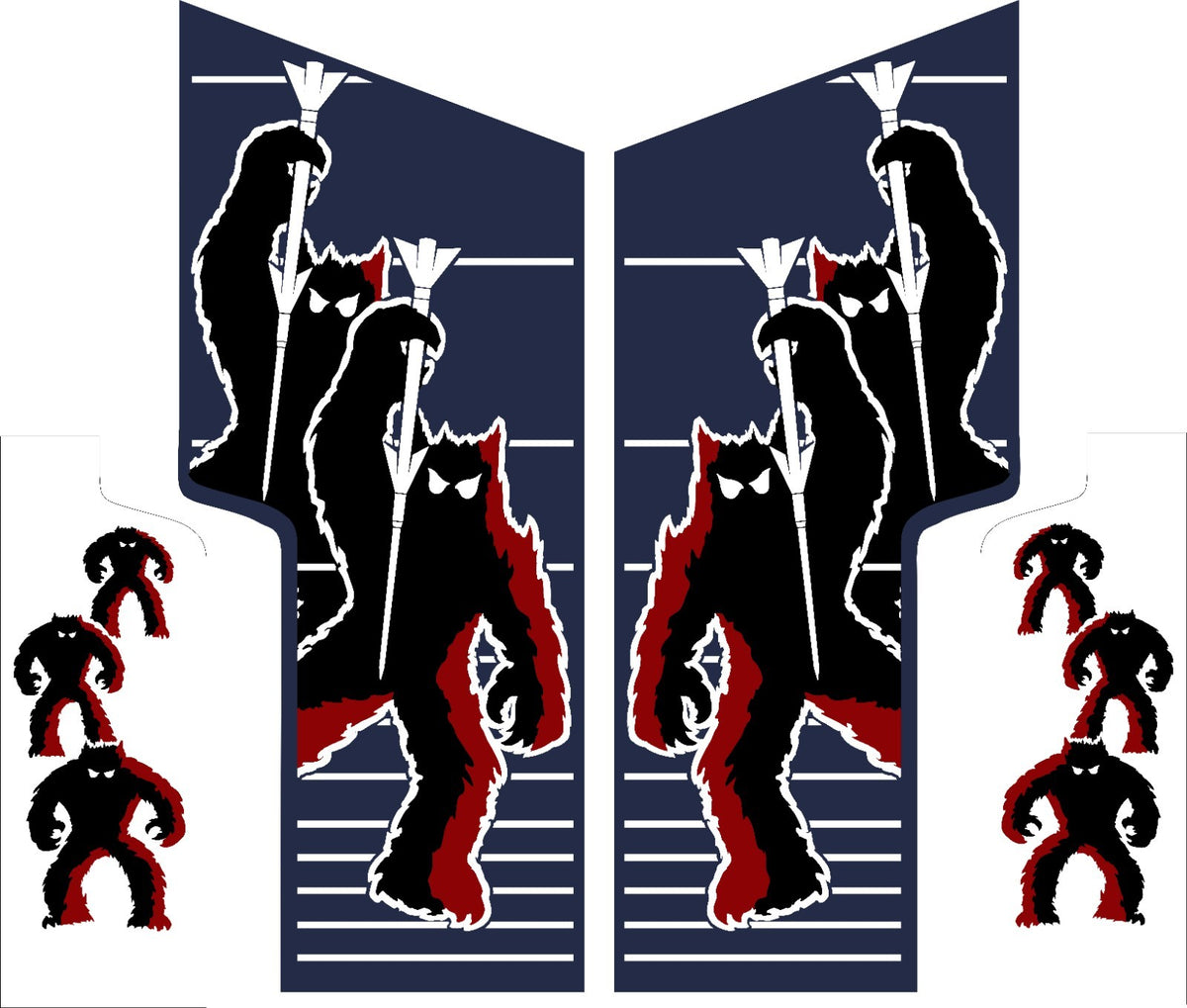 Space Invaders Arcade Side Art 4 Piece Set Laminated High Quality