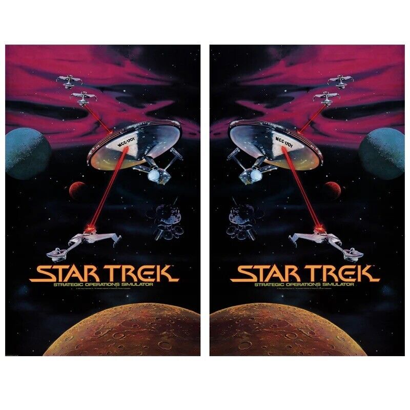 Star Trek Arcade Side Art 2 Piece Set Laminated High Quality