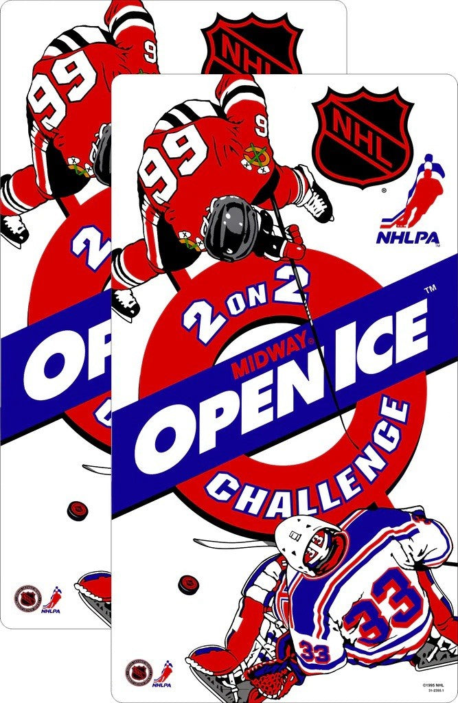 Open Ice Arcade Side Art 2 Piece Set Laminated Conversion Cabinet