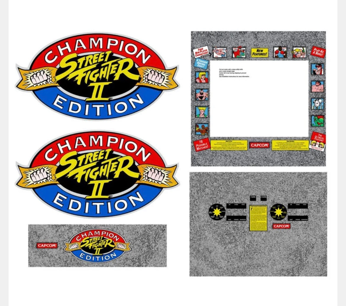 Street Fighter 2 Champion Edition 5pc Kit (Blank CPO/Labels Separate)