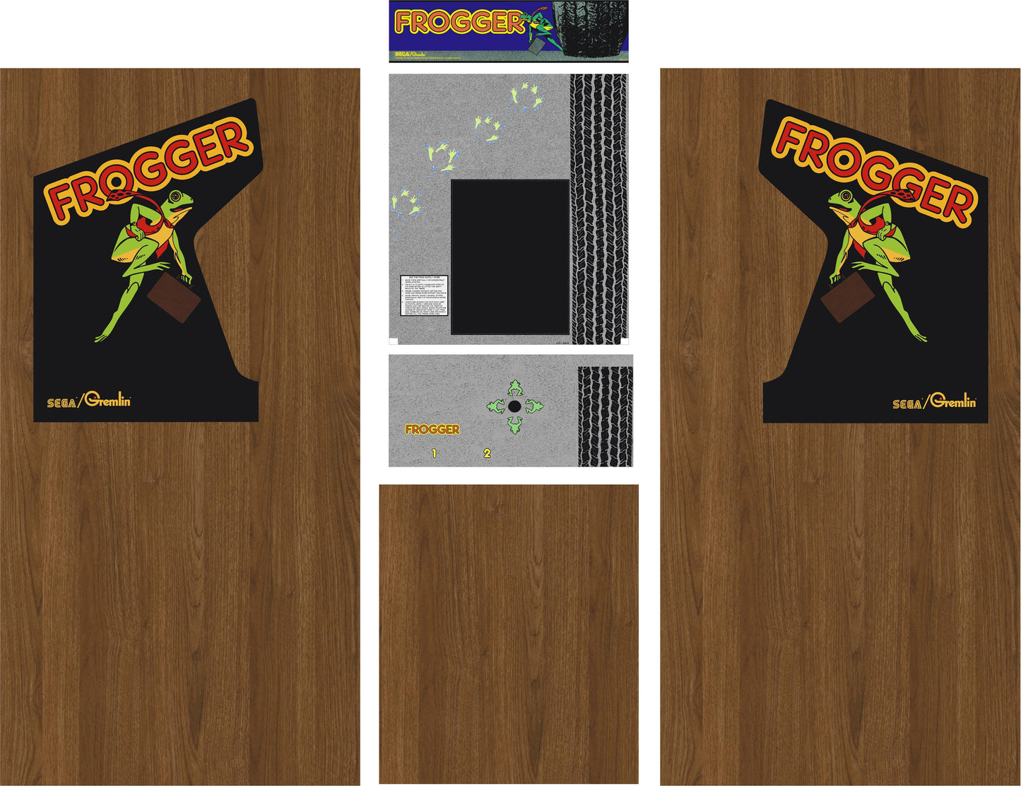 Frogger Restoration Kit 6pc Dark Wood Grain
