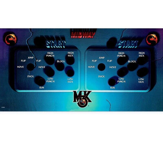 Mortal Kombat 3 CPO Arcade MK3 Control Panel Overlay Satin Laminate