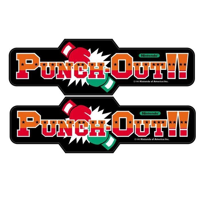 Punch Out Arcade Side Art 2 Pc Set Full Size Highest Quality Nintendo Style