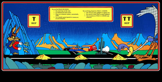 Road Runner Arcade Control Panel Overlay CPO Textured Laminate