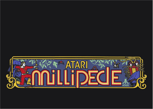 Millipede Arcade TEXTURED MARQUEE 23.65 x 15.25 Cabinet Decal