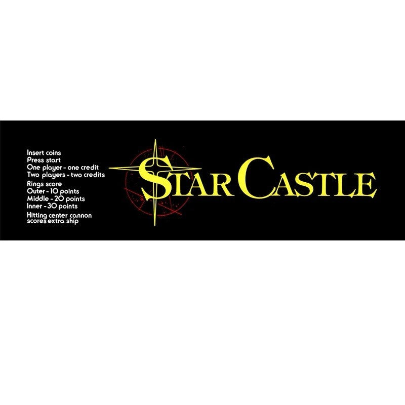 Star Castle Arcade Marquee Premium Backlit Translite Free Ship