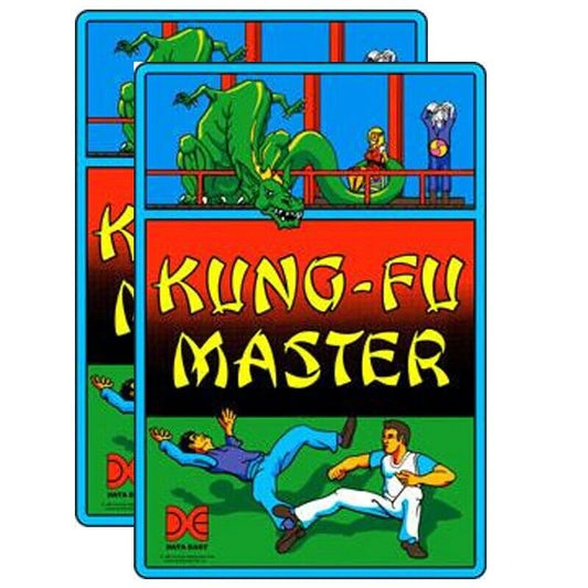 Kung Fu Master Arcade Side Art 2pc Graphics Arcade Restoration High Quality