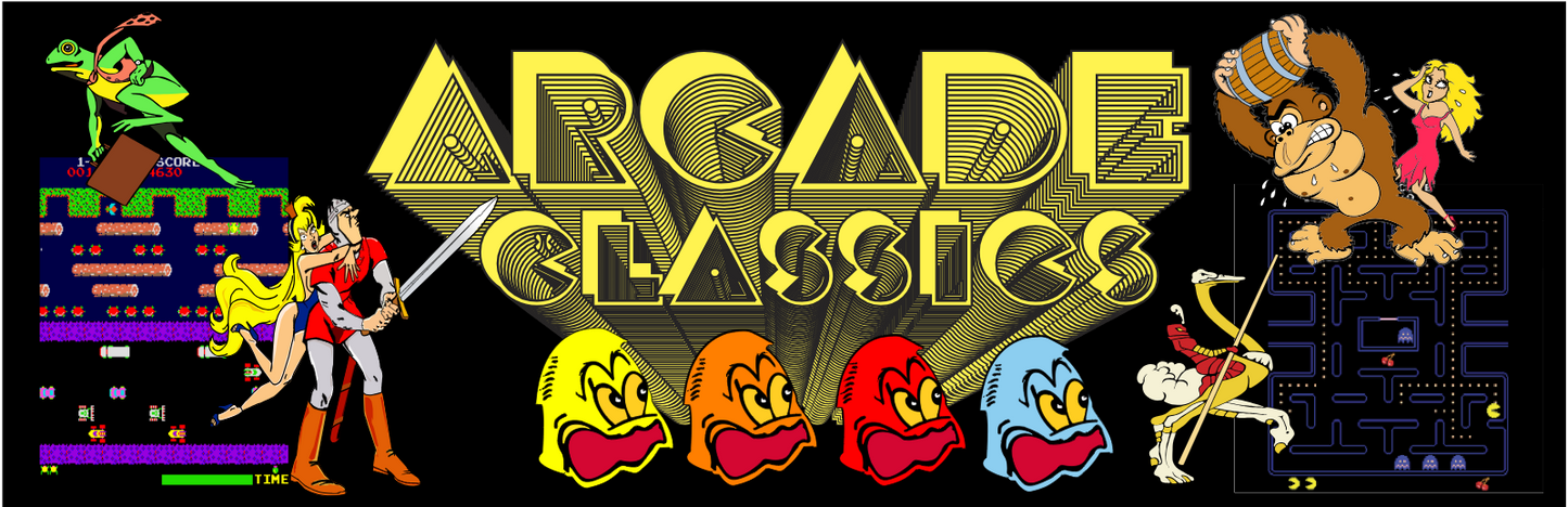 MAME Multicade Arcade Marquee 26”x8” Or Custom Size High Quality Translite