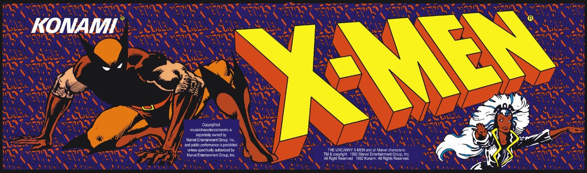 Xmen Arcade Marquee 27”x8” Backlit