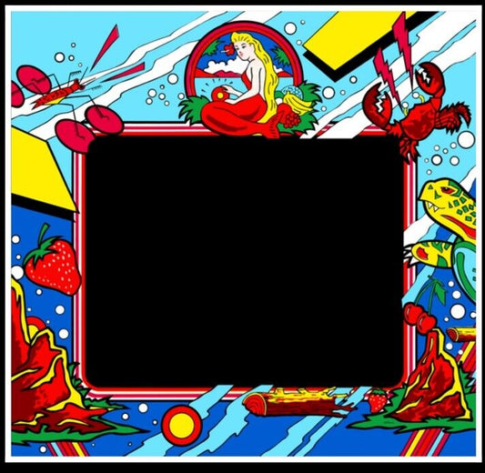 Swimmer Arcade Monitor Bezel Artwork Sticker Decal