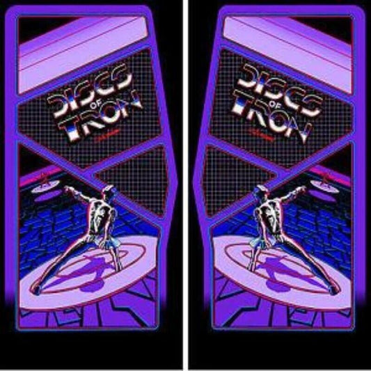 Discs Of Tron DOT Arcade Side Art 2 Piece Set Laminated High Quality