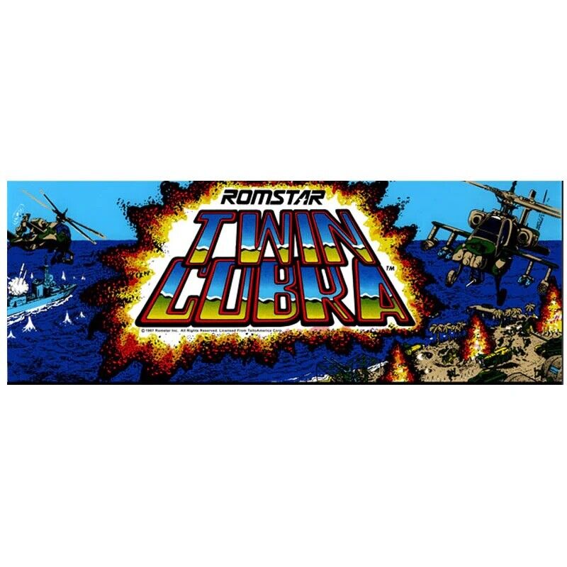 Twin Cobra Arcade Marquee High Quality Translite