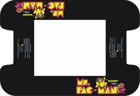 Ms Pac Man Arcade Cocktail Underlay Style B Artwork Sticker Decal