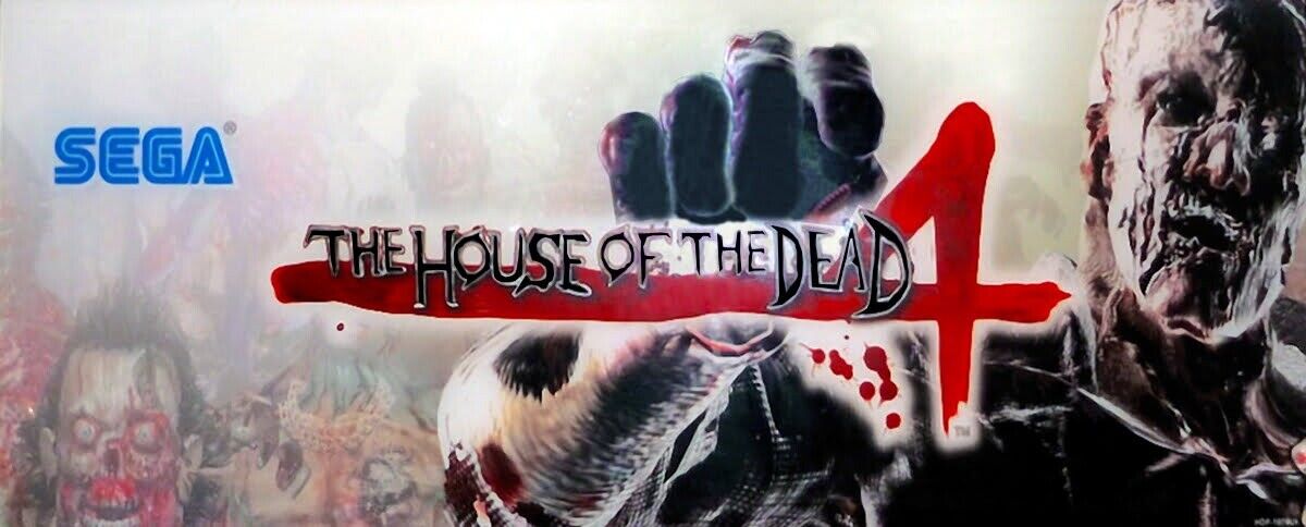 House Of The Dead 4 Arcade Marquee 29”x12” Backlit Translite