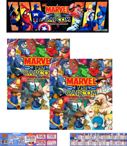 Marvel Vs Capcom Arcade Side Art, Marquee, Moves List Instructions