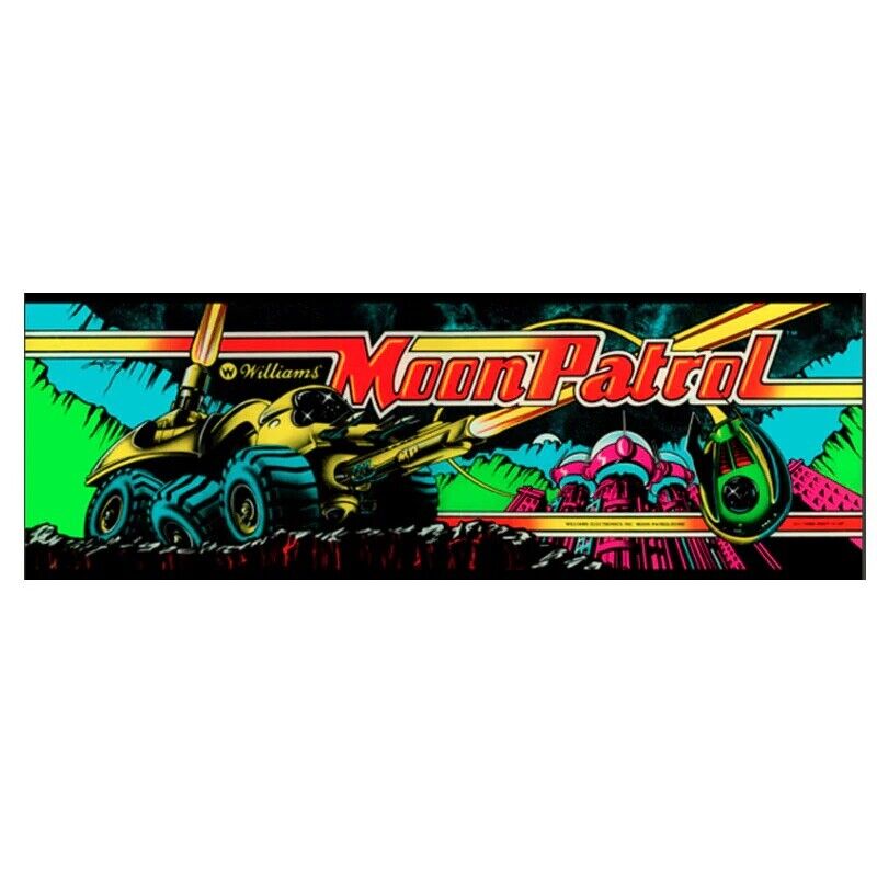 Moon Patrol Arcade Marquee High Quality 7.75" x 22.875" Standard Size Translite