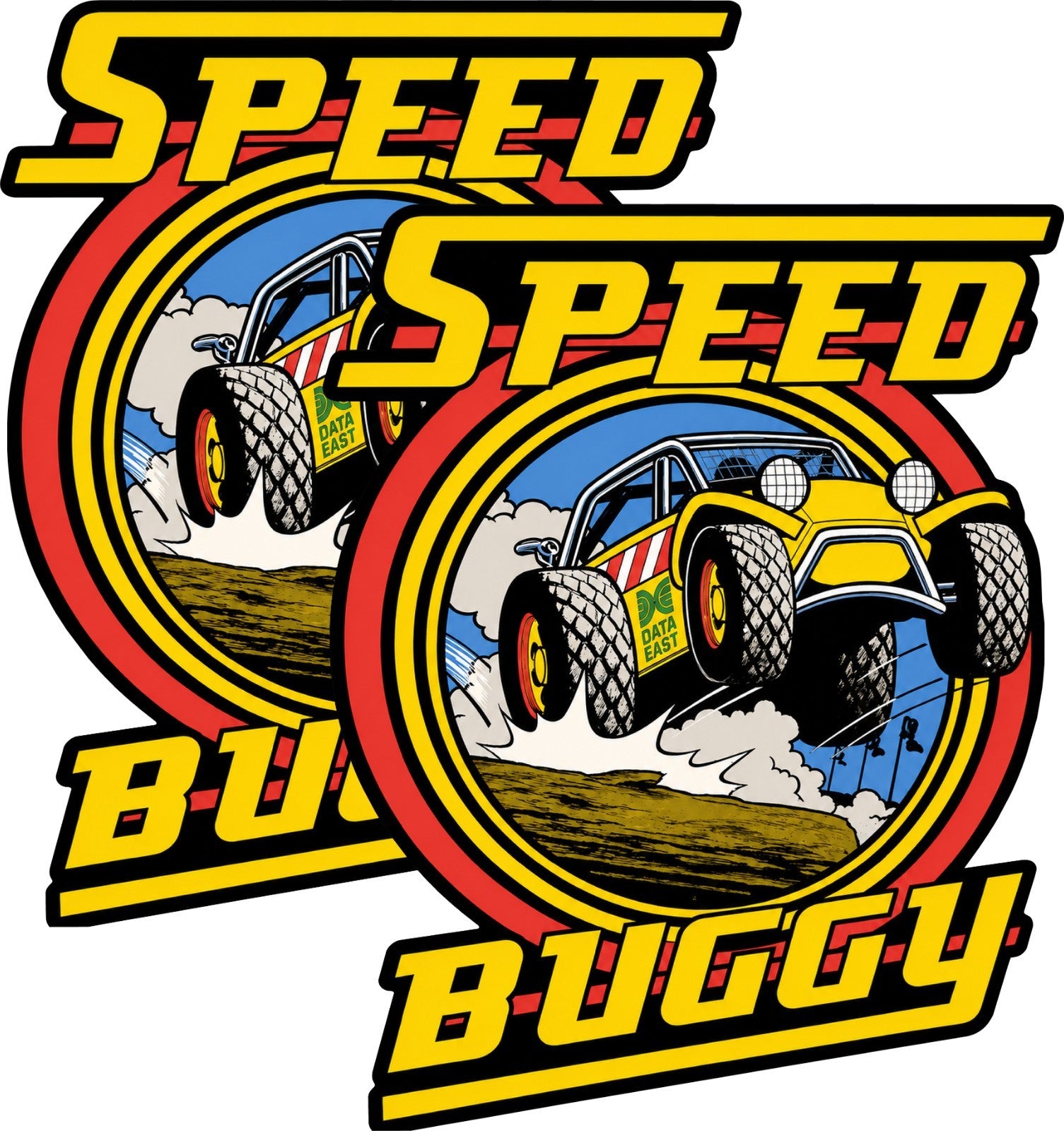 Speed Buggy Arcade Side Art 2 Piece Set Laminated Data East