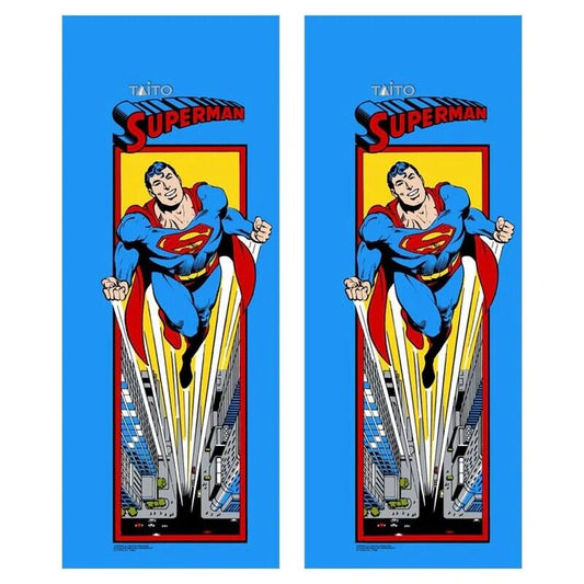 Superman Arcade Side Art 2 Piece Set Laminated High Quality