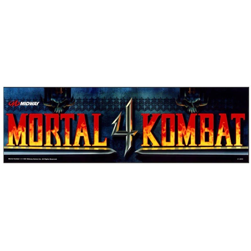 Mortal Kombat 4 Arcade Marquee High Quality Translite
